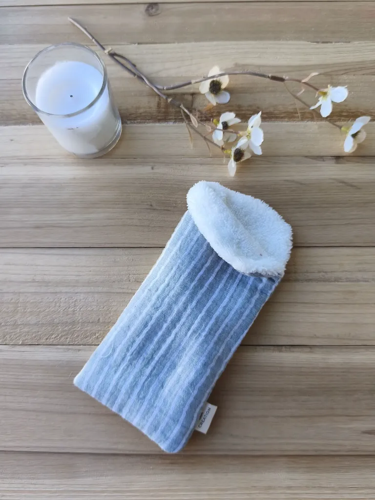 Etui à lunette microfibre rayé