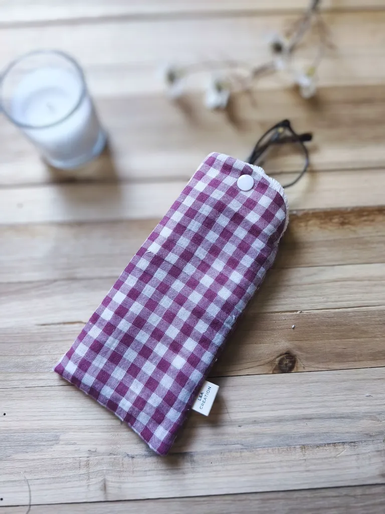 Etui à lunette microfibre vichy
