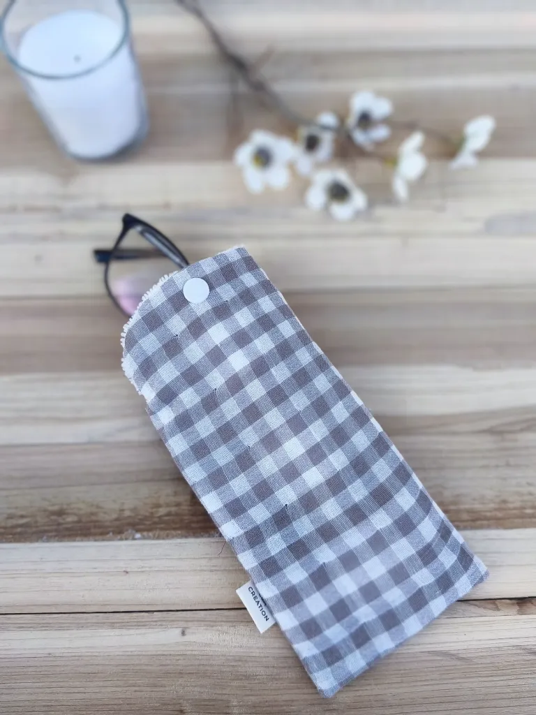 Etui à lunette microfibre vichy