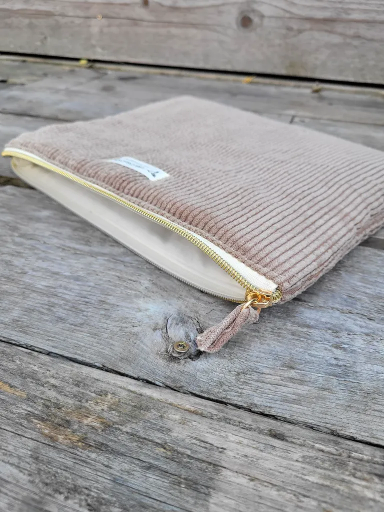 Pochette pour tablette Ipad en velours côtelé L&A Création