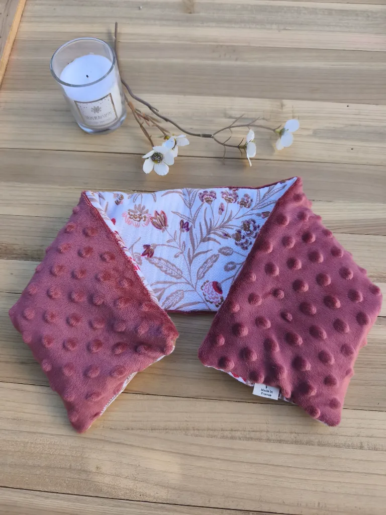 Bouillotte sèche à base de riz déhoussable, ultra douce