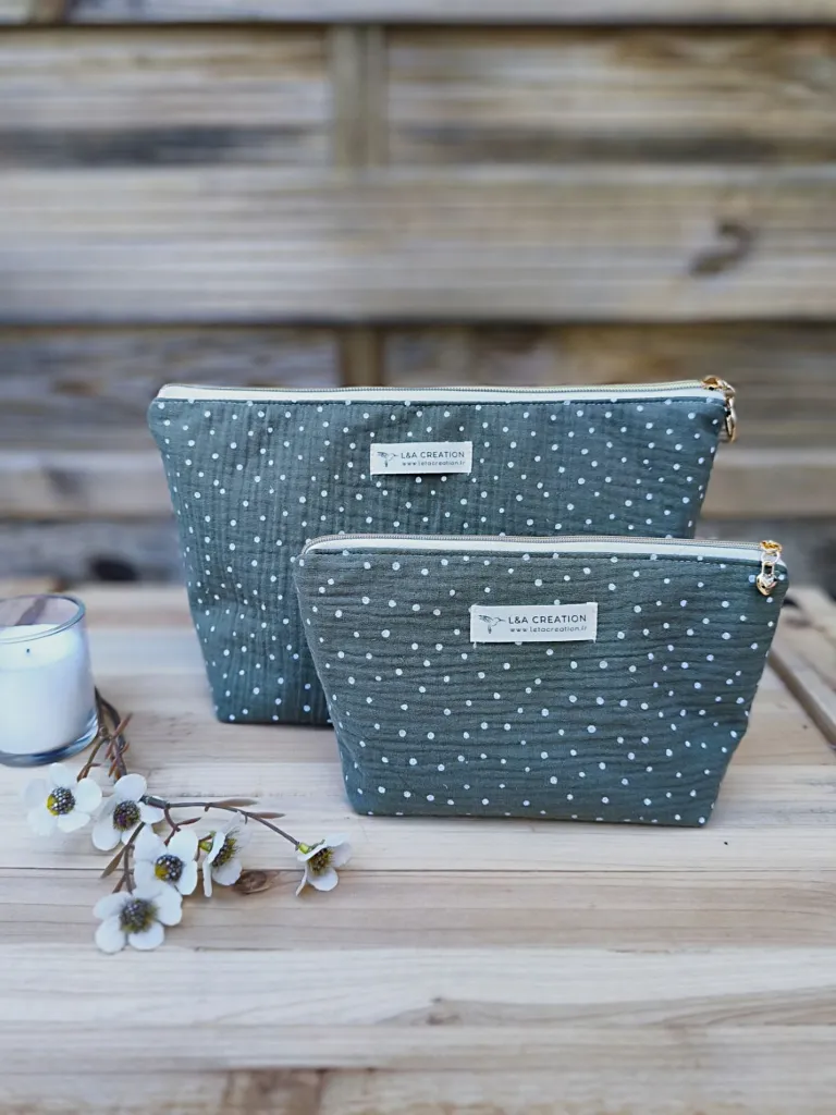 Pochette trousse imperméable - 2 tailles - L&A Création.webp