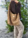 Sac hobo bouclette et gaze de coton bio L&A Création