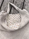 Sac hobo bouclette et gaze de coton bio L&A Création