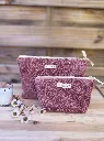 Pochette trousse vieux rose imperméable en Eponge L&A Création.webp