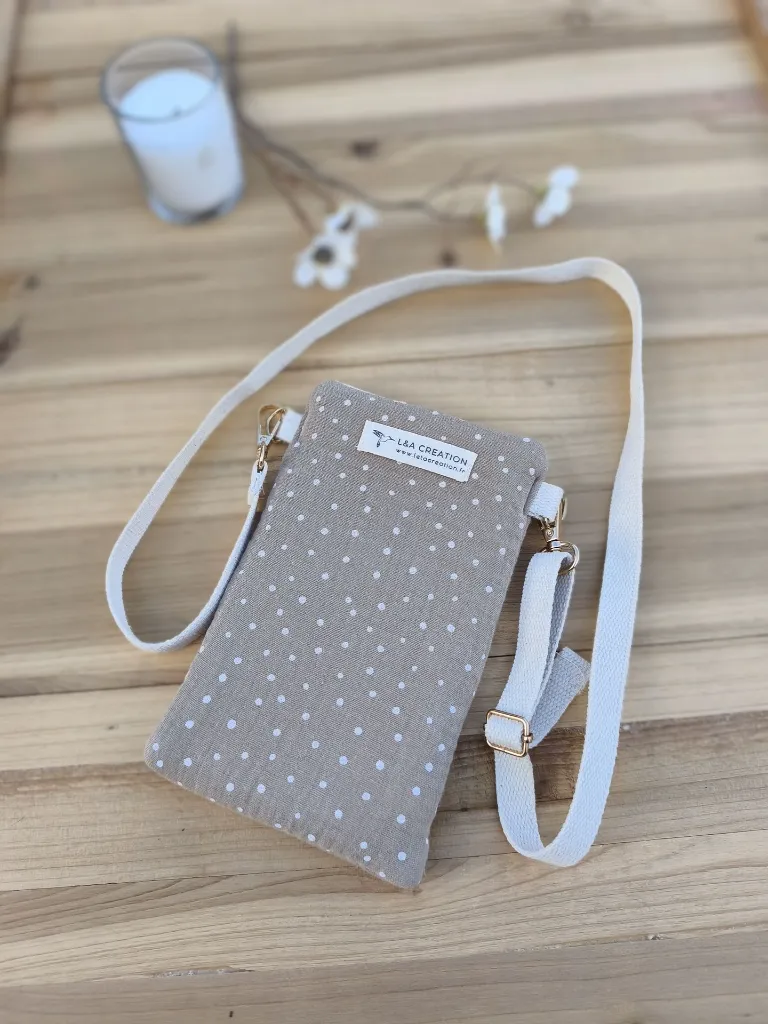 Pochette bandoulière, petit sac  à téléphone ou lunettes L&A Création