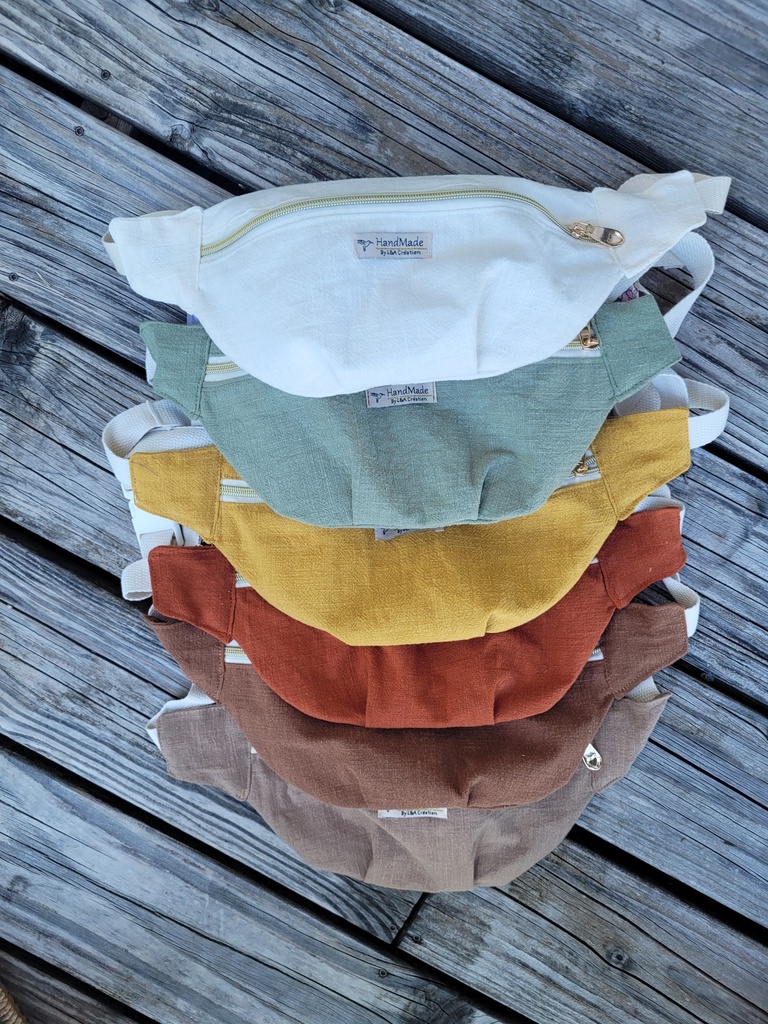Sac Banane en Lin  - PERSONNALISABLE - SUR COMMANDE
