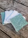 Lingette coton démaquillant en coton gaufré nid abeille et Eponge bambou couleur au choix