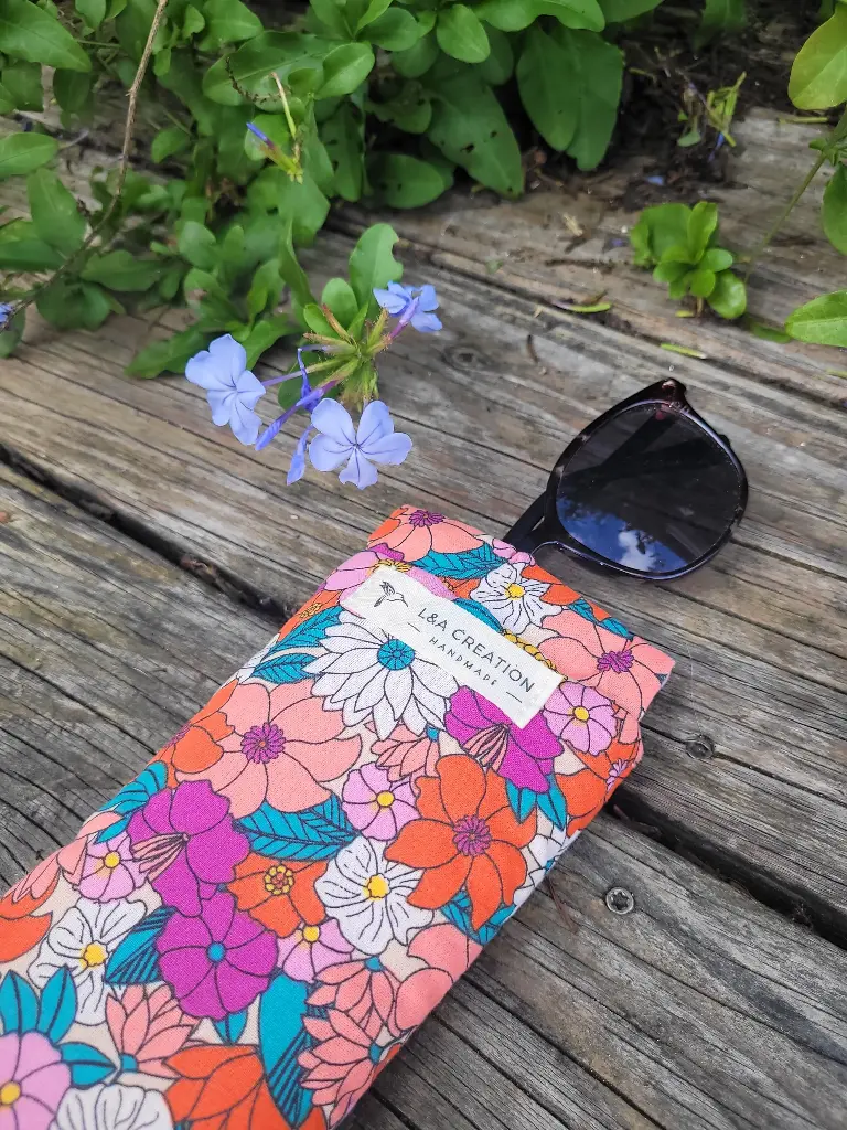 Etui à lunettes - coton imprimé au choix