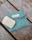 Pochette pour lingettes ou savon - coton gaufré - intérieur imperméable
