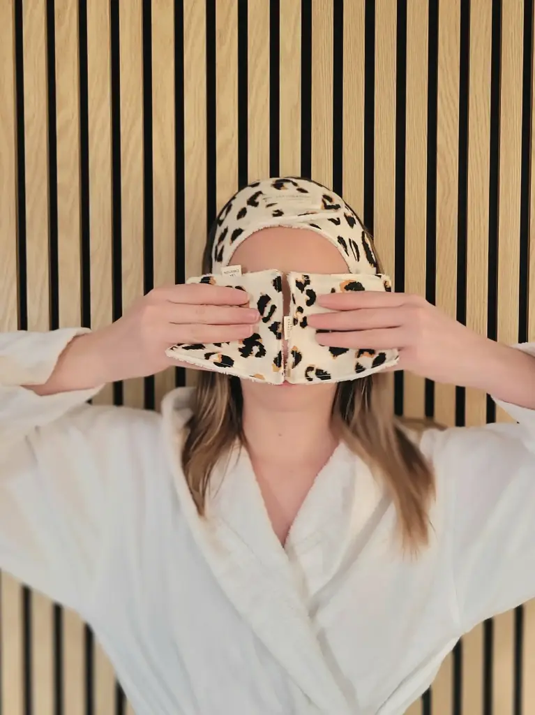 Lingette en gaze de coton  BIO Léopard et Eponge bambou -  PERSONNALISABLE - SUR COMMANDE 