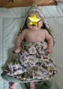Cape de bain éponge et coton imprimé enfant au choix  - PERSONNALISABLE SUR COMMANDE  