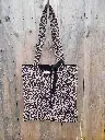 Tote Bag réversible en gaze de coton BIO LEOPARD - modèle LEO1 - EDITION LIMITEE 