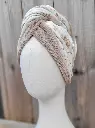 Serviette turban pour cheveux en gaze de coton BIO imprimé et Eponge bambou EDITION LIMITEE