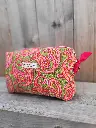 Trousse maquillage - pochette matelassée - coton INDIA Hand Block Print imprimé - EDITION LIMITEE 