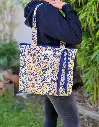 Sac matelassé Collection INDIA en coton Hand Block Print imprimé Indien -Pièce Unique - Taille M 