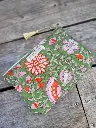 Pochette plate de sac matelassé  Coton India Hand Block Print - 31 Motifs au choix