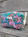 Trousse maquillage - pochette matelassée - coton INDIA Hand Block Print - EDITION LIMITEE 