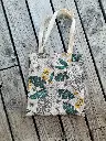 Tote Bag en lin vert et imprimé jungle - Réversible - EN STOCK Disponible de suite