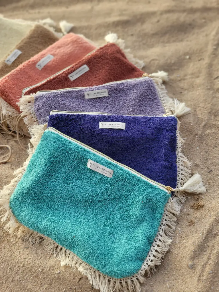 Pochette maillot de bain imperméable  Eponge Bohème - collection été 2025 - Fin de collection (Boho Vert)