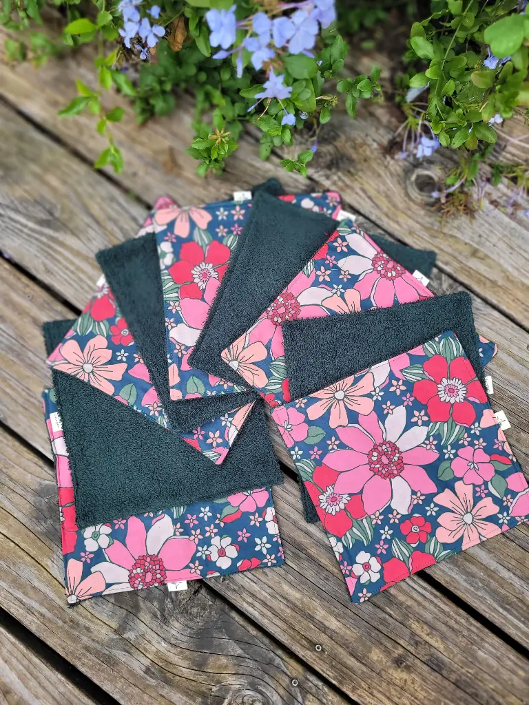 Essuie -Tout écologique coton imprimé et Eponge- PERSONNALISABLE - SUR COMMANDE 