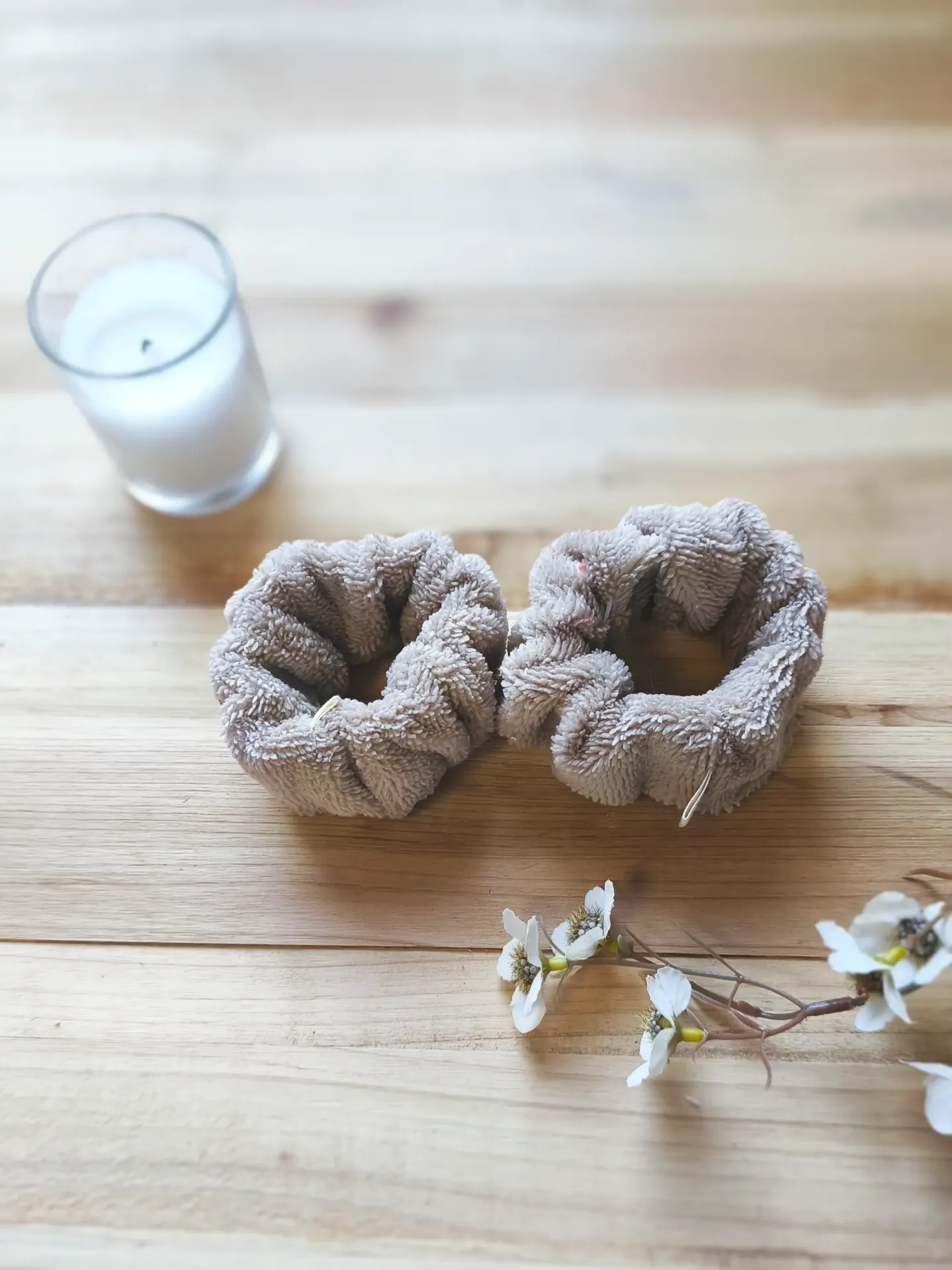 Bracelets de soin - Manchettes Skincare- lot de 2 Eponge Bambou ultra douce - routine Skincare couleur au choix