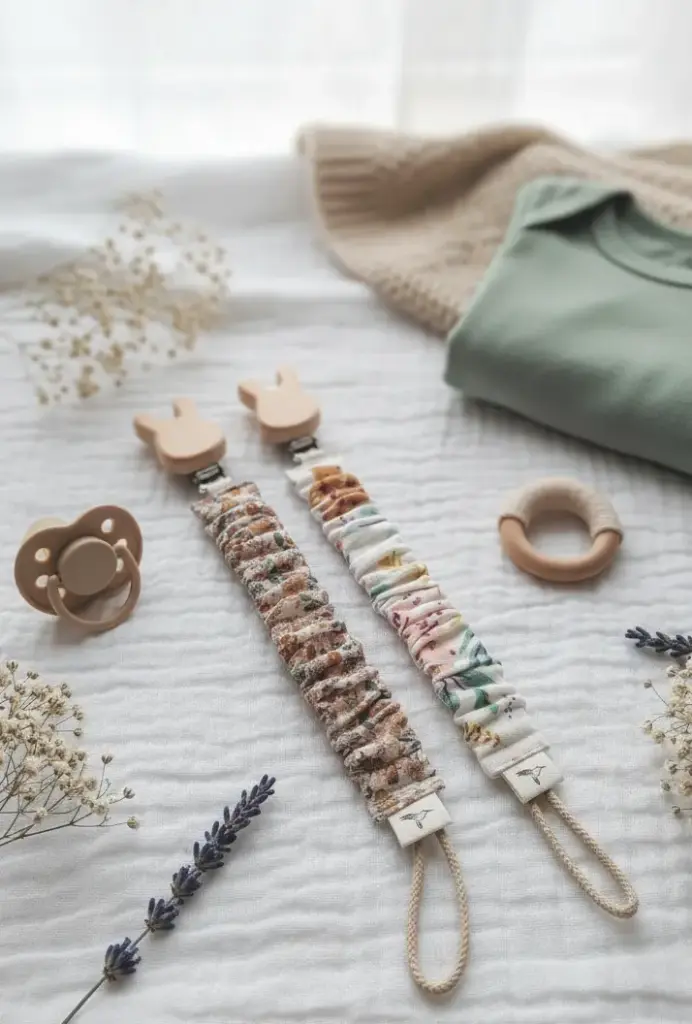 Attache tétine lapinou - couleur au choix