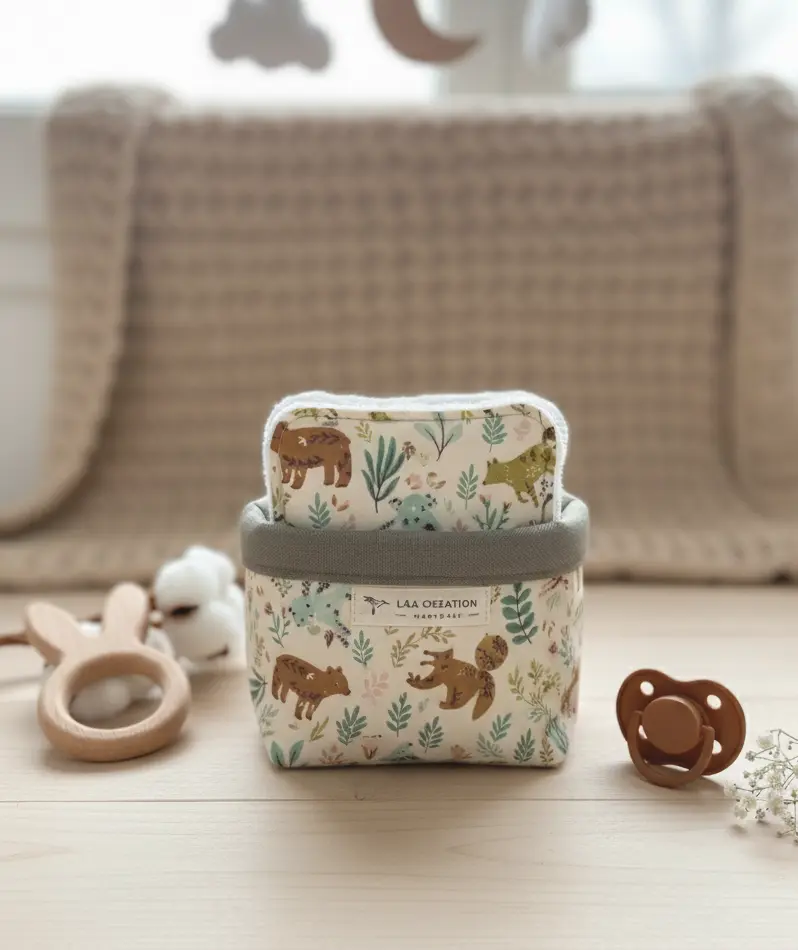Panier de rangement pour lingettes enfants