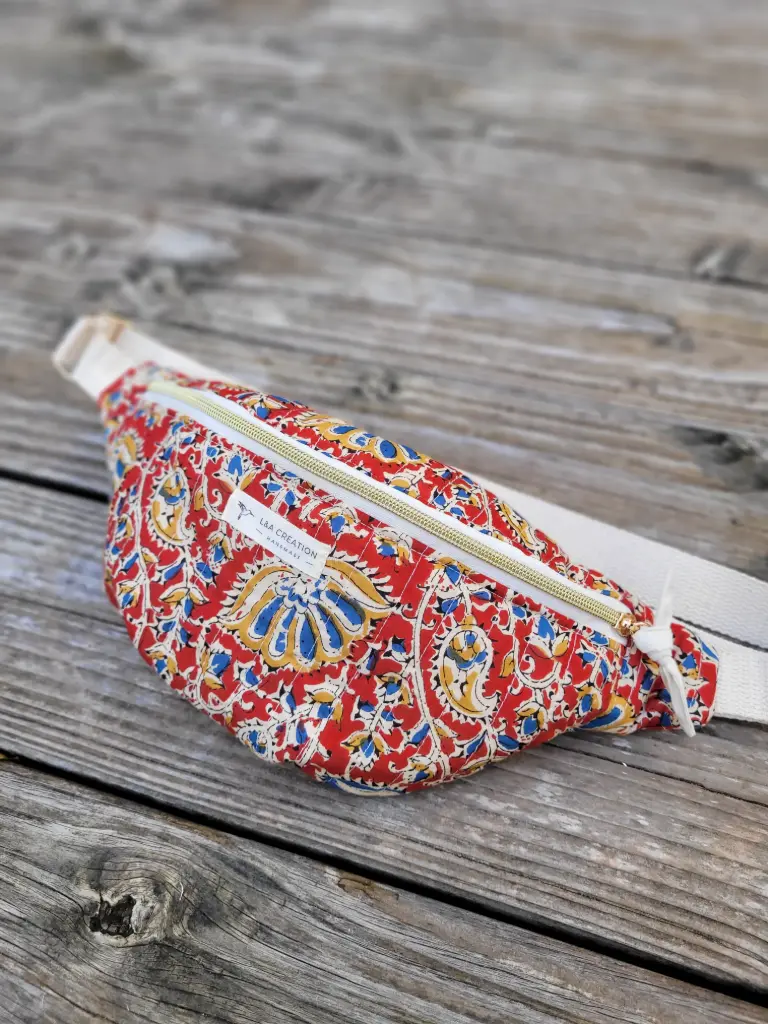 Sac Banane en coton HandBlock Print Matelassé - modèle Unique  