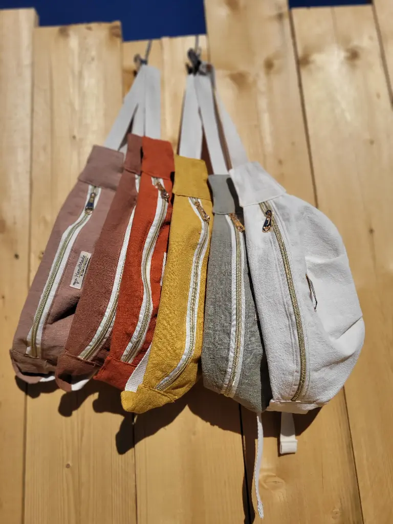 Sac Banane en Lin  - PERSONNALISABLE - SUR COMMANDE (Ecru, NON)