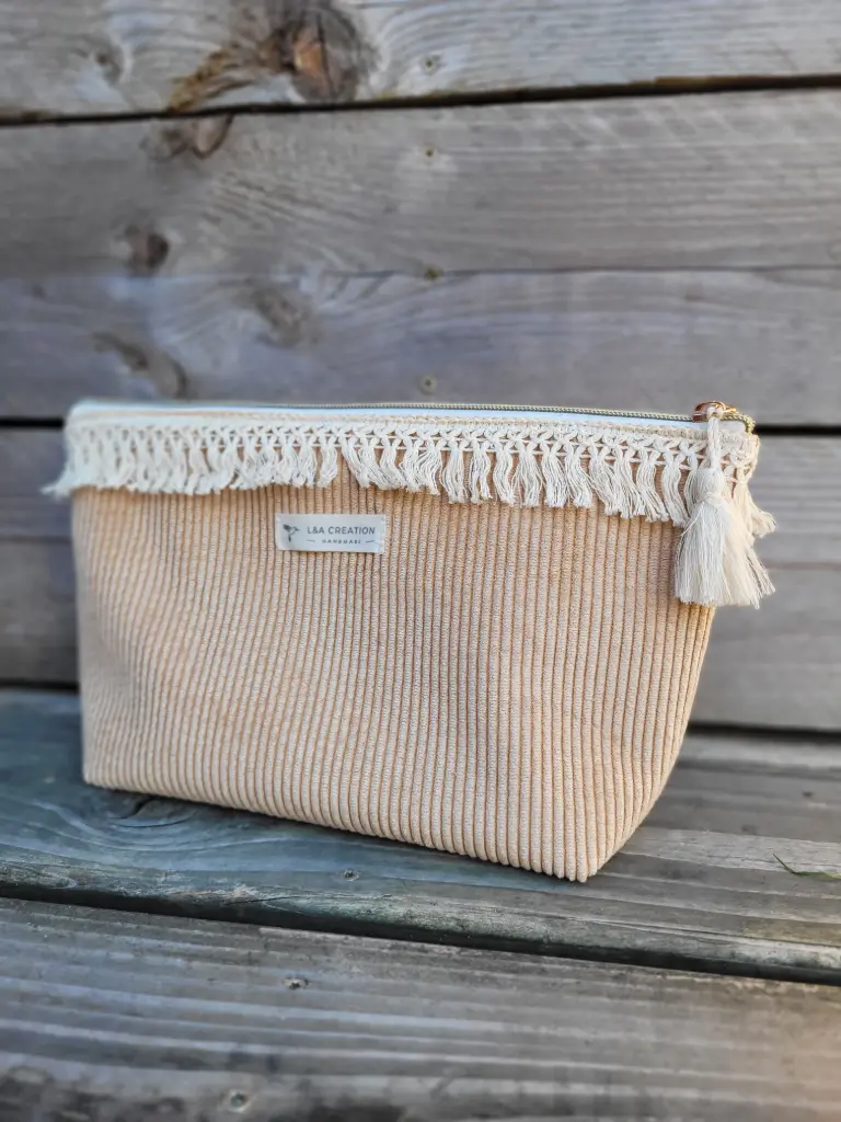 Trousse pochette - 2 tailles - collection BOHEME - Personnalisable avec ou sans franges - couleur au choix  
