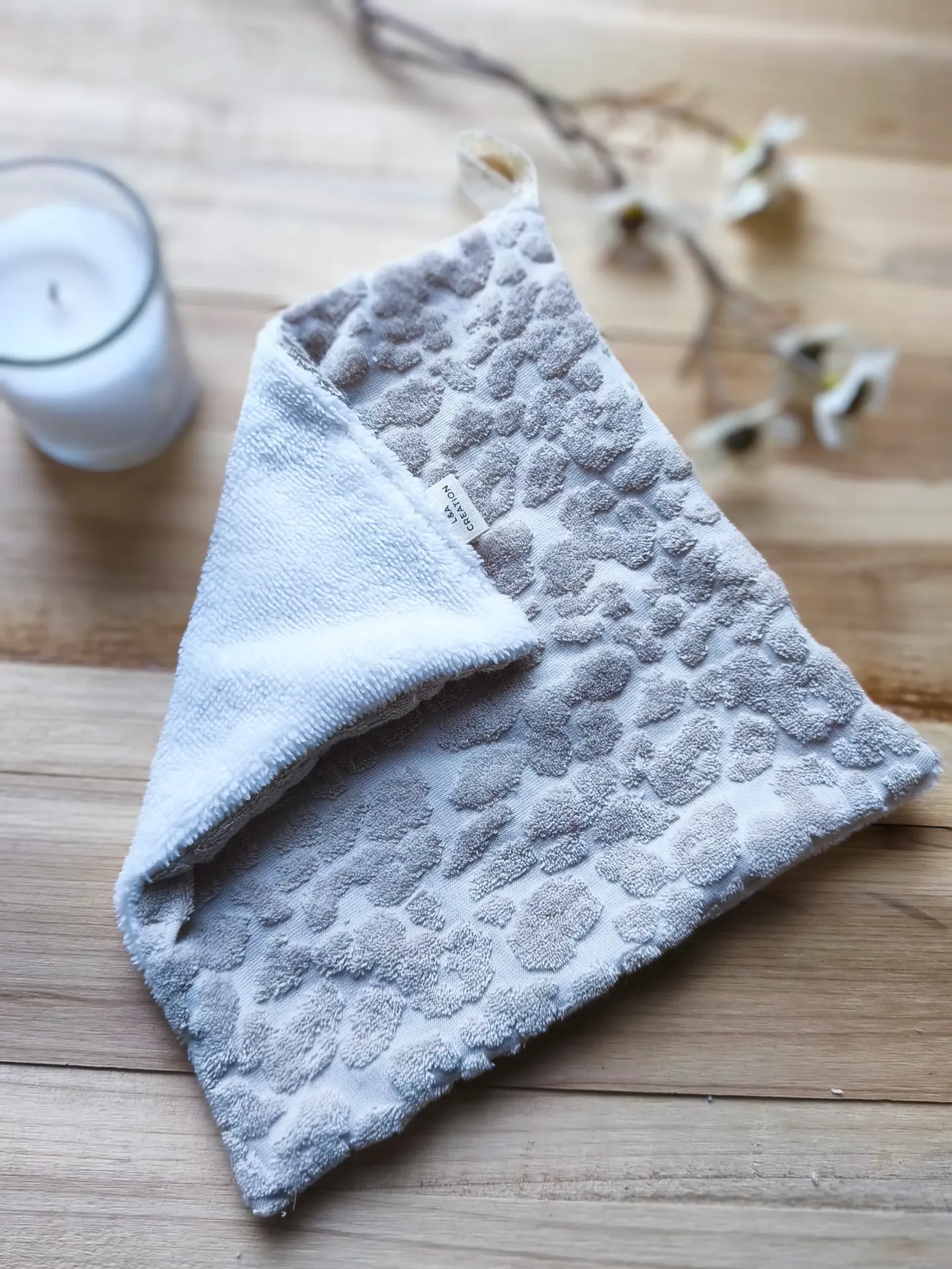 Petite serviette de soin visage Eponge et bambou - routine Skincare - couleur au choix