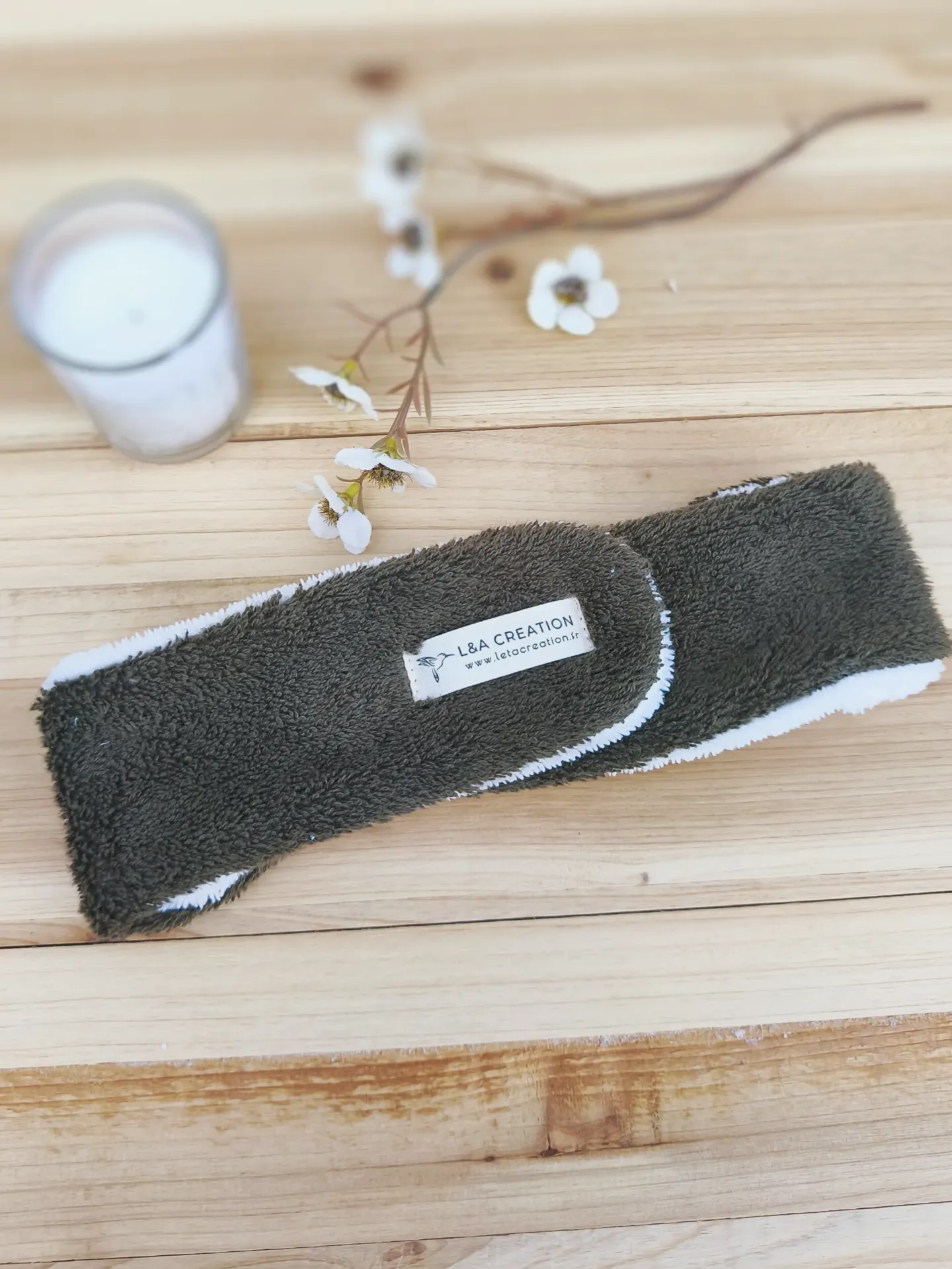 Bandeau de soin skincare maquillage en Eponge BIO et Eponge microfibre de bambou - routine Skincare - couleurs au choix