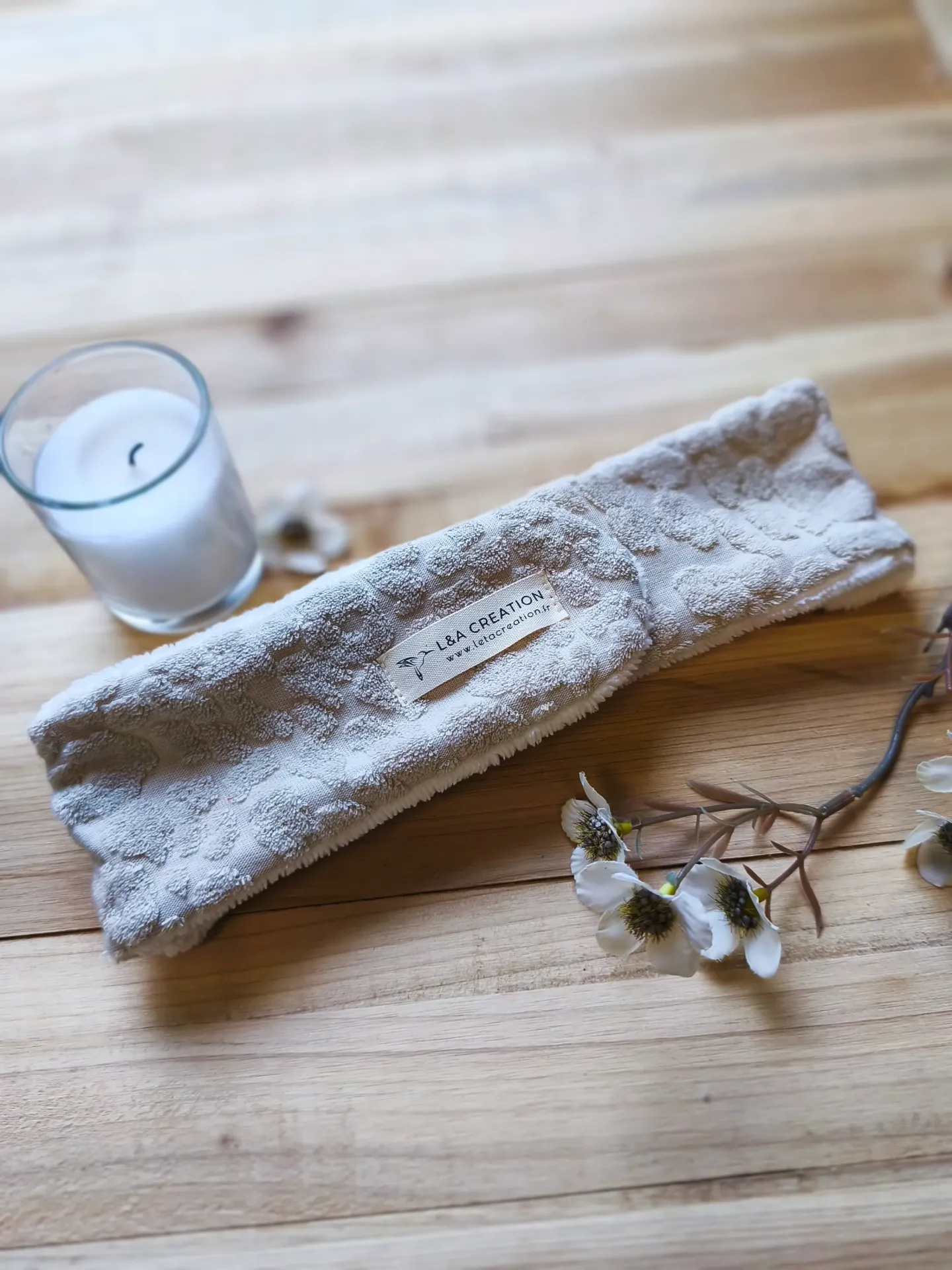 Bandeau de soin skincare maquillage en Eponge BIO et Eponge microfibre de bambou - routine Skincare - couleurs au choix