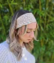 Bandeau cheveux en gaze de coton BIO imprimé - plusieurs motifs au choix