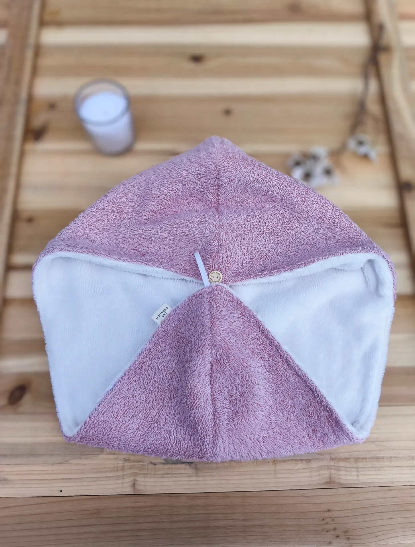 Serviette turban pour cheveux en Eponge et Eponge bambou - routine skincare - soin cheveux -  couleur au choix