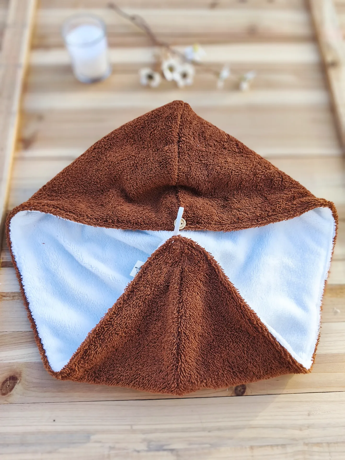 Serviette turban pour cheveux en Eponge et Eponge bambou - routine skincare - soin cheveux -  couleur au choix