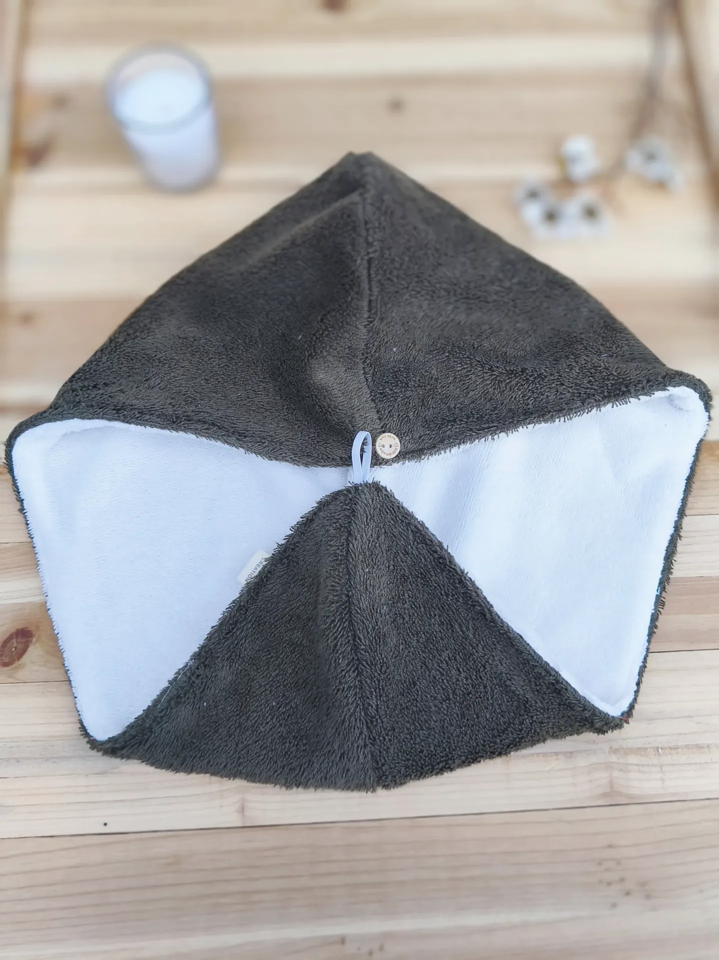 Serviette turban pour cheveux en Eponge et Eponge bambou - routine skincare - soin cheveux -  couleur au choix