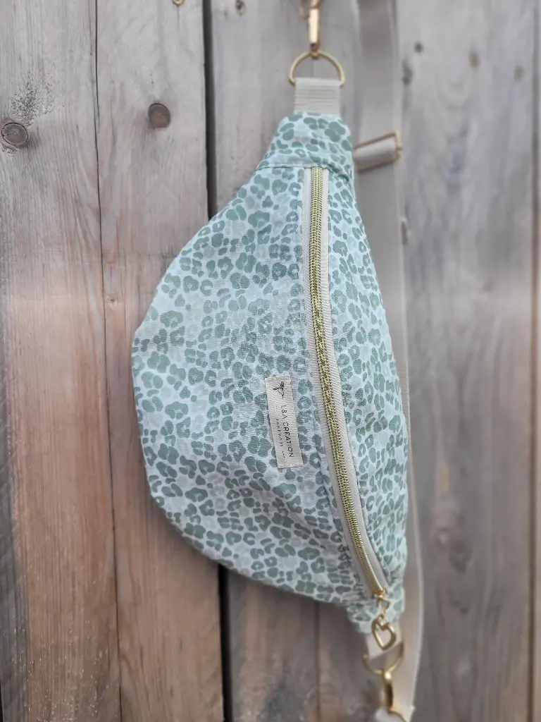 Sac Banane en gaze de coton BIO LEOPARD