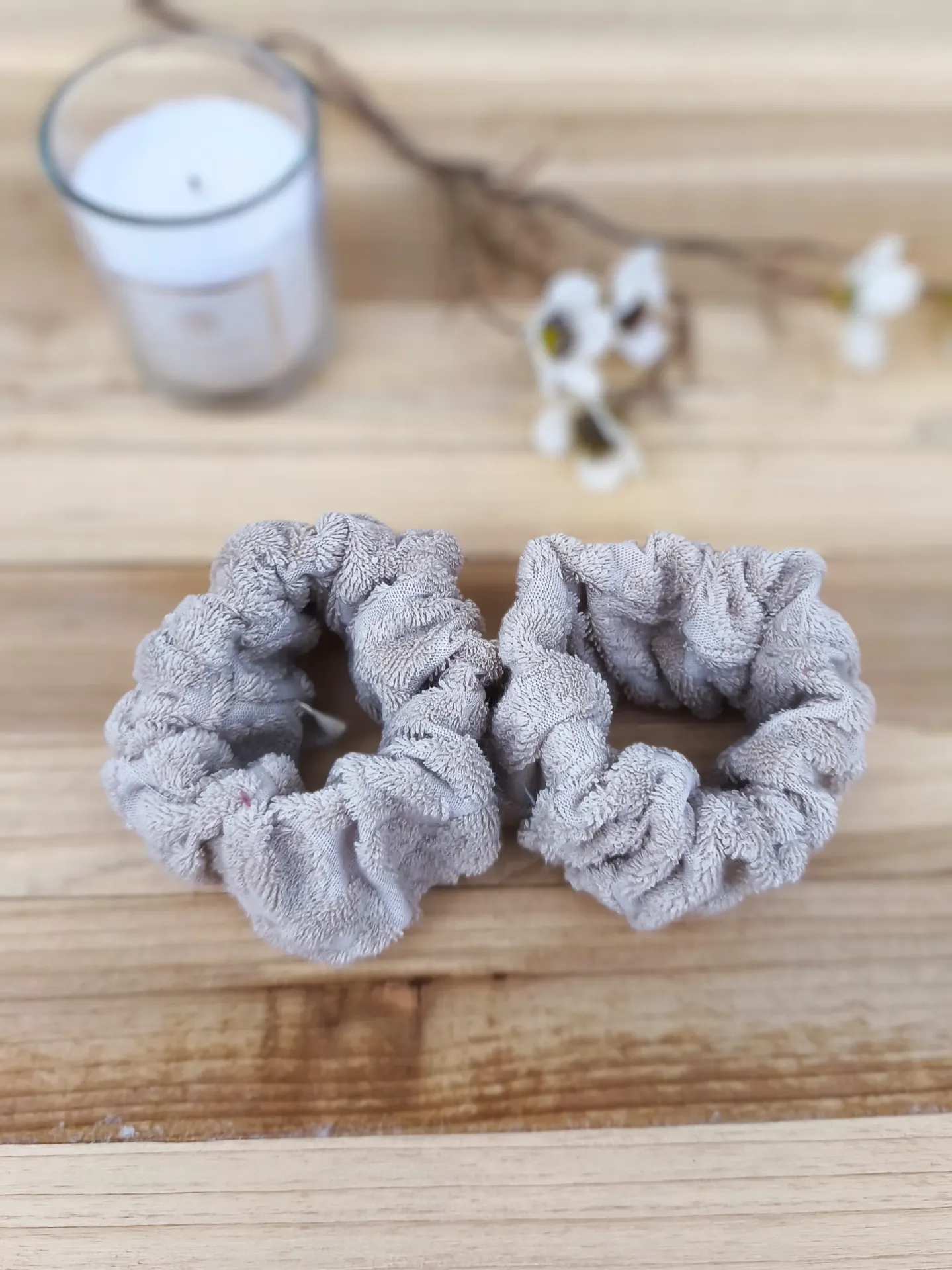 Bracelets de soin - Manchettes Skincare- lot de 2 en Eponge - routine Skincare - couleur au choix (Léo beige)