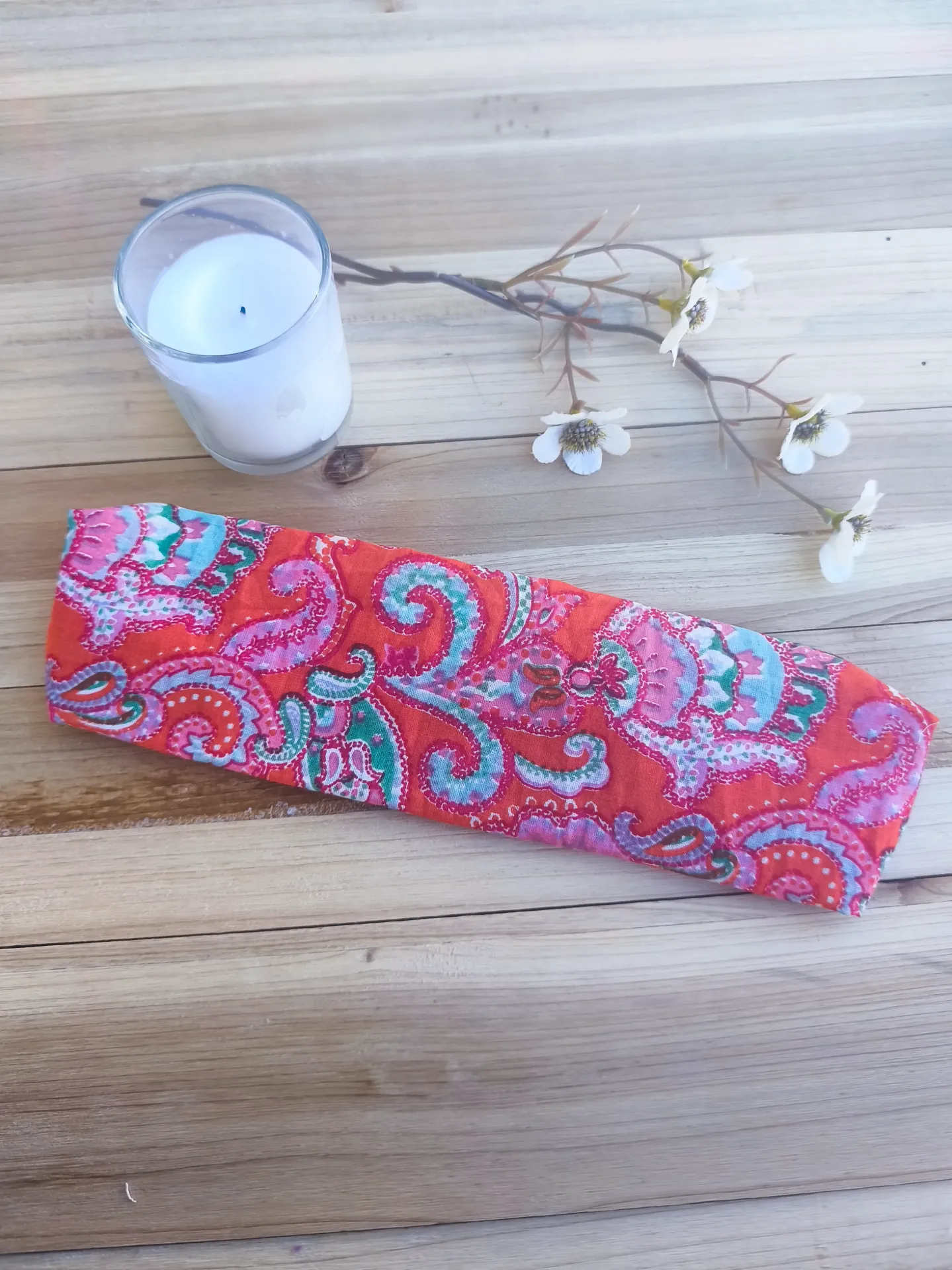 Bandeaux cheveux INDIA en coton Indien HandBlock Print - EDITION LIMITEE