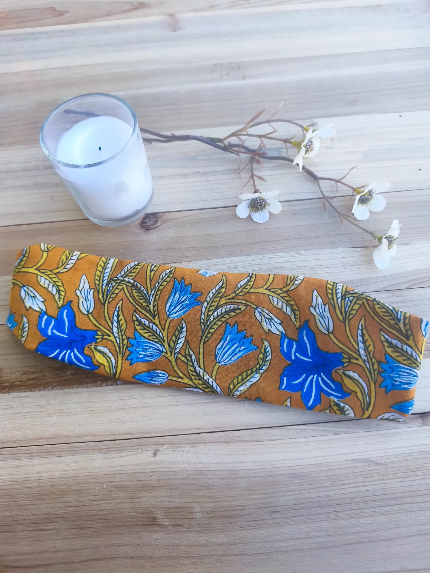 Bandeaux cheveux INDIA en coton Indien HandBlock Print - EDITION LIMITEE
