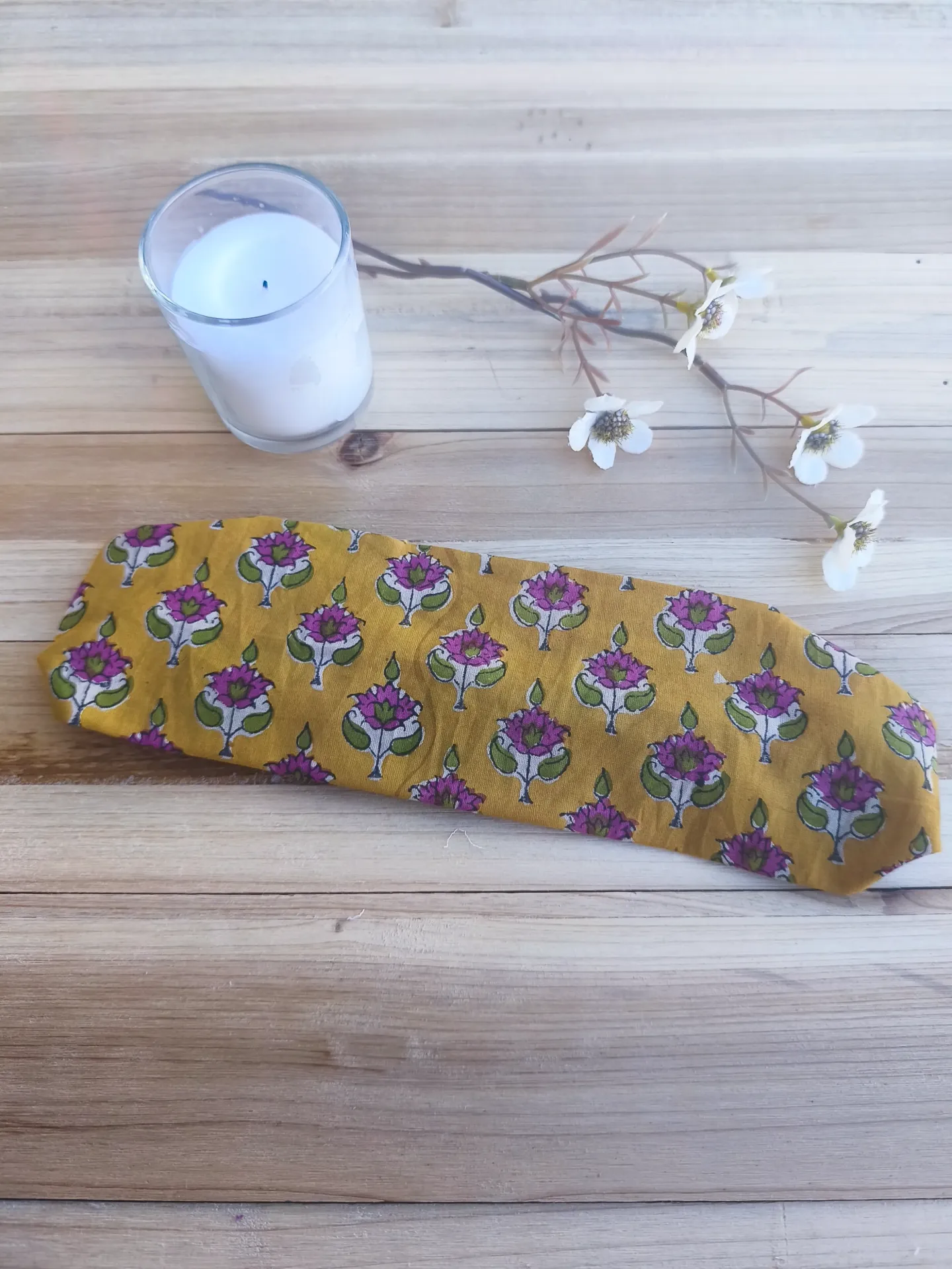 Bandeaux cheveux INDIA en coton Indien HandBlock Print - EDITION LIMITEE