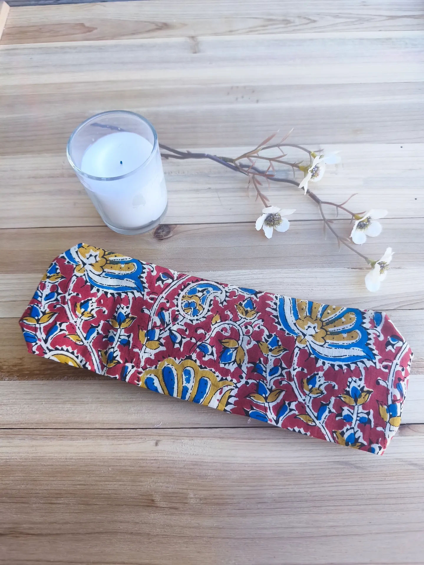 Bandeaux cheveux INDIA en coton Indien HandBlock Print - EDITION LIMITEE