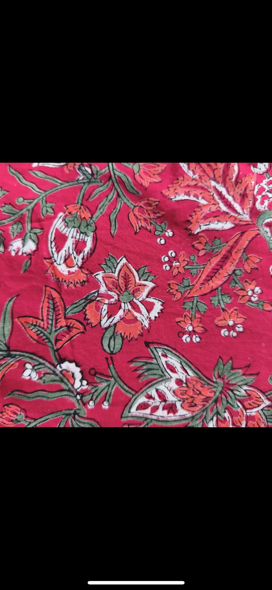 Eventail artisanal en tissu Indien HandBlock Print- plusieurs modèles disponibles