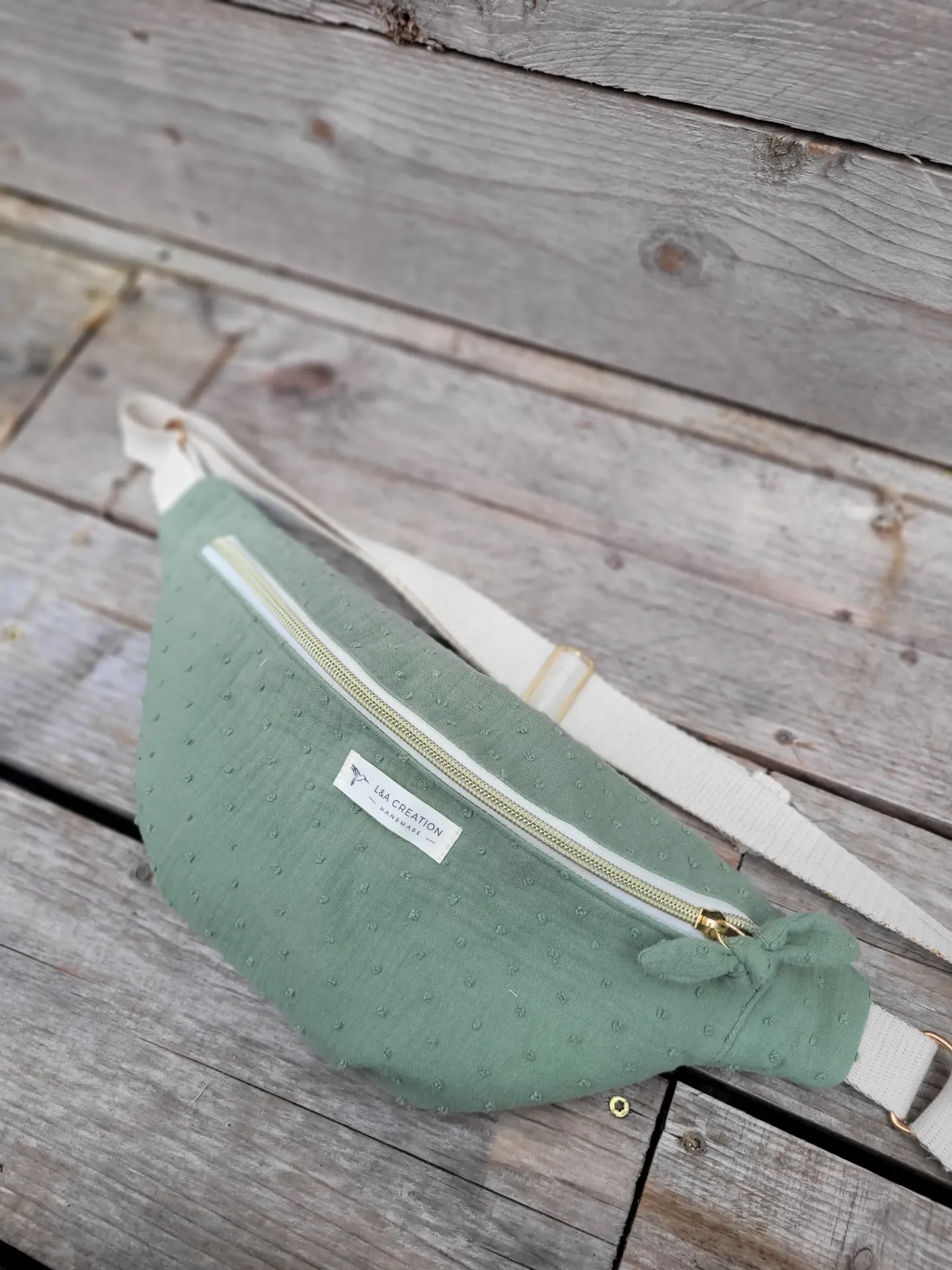 Sac Banane en coton plumetis