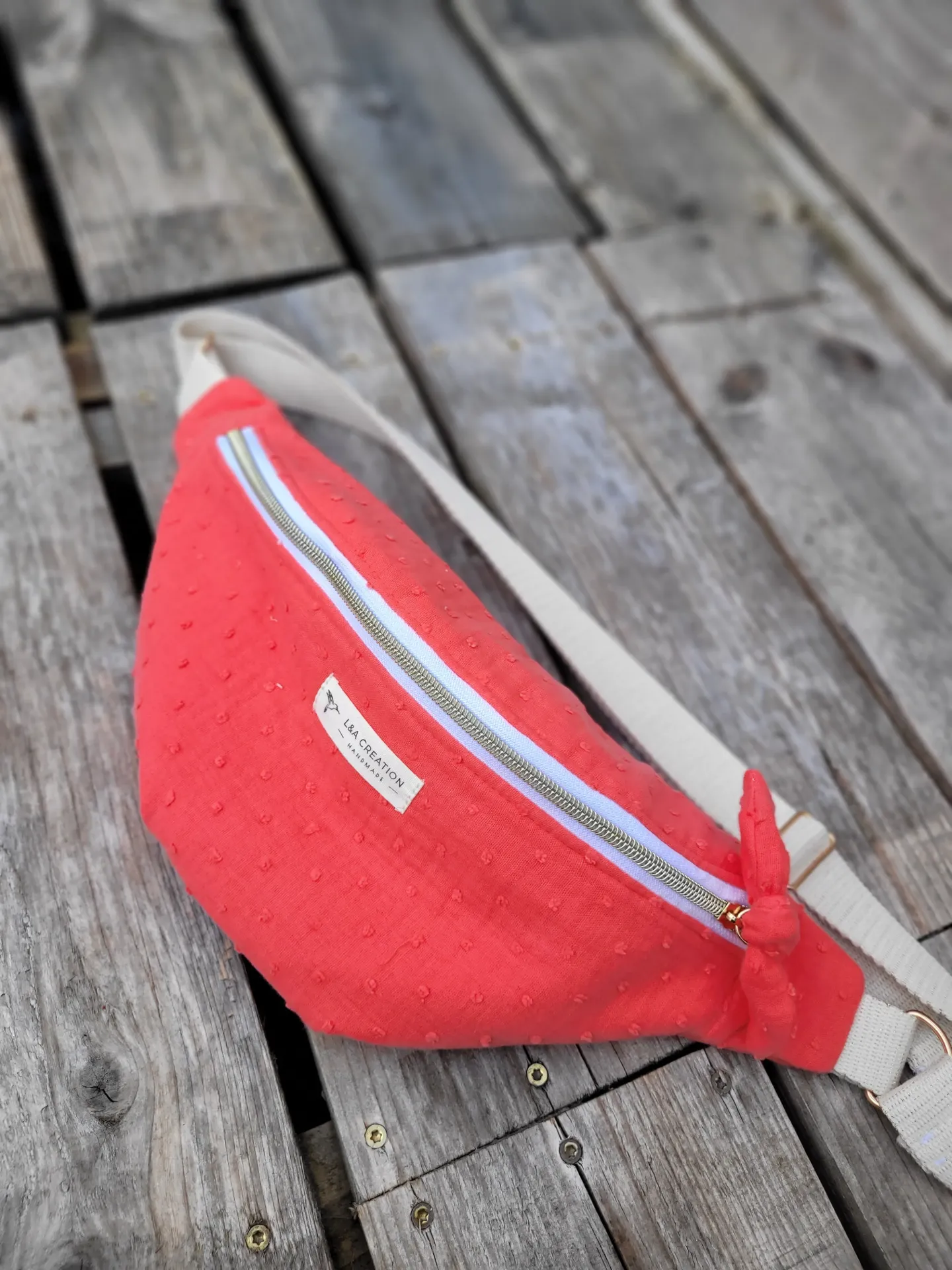 Sac Banane en coton plumetis
