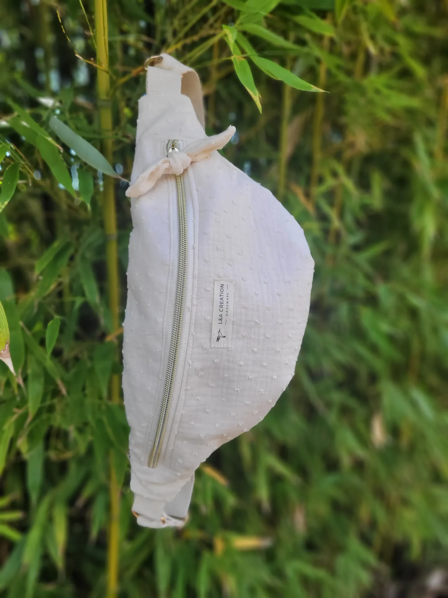 Sac Banane en coton plumetis