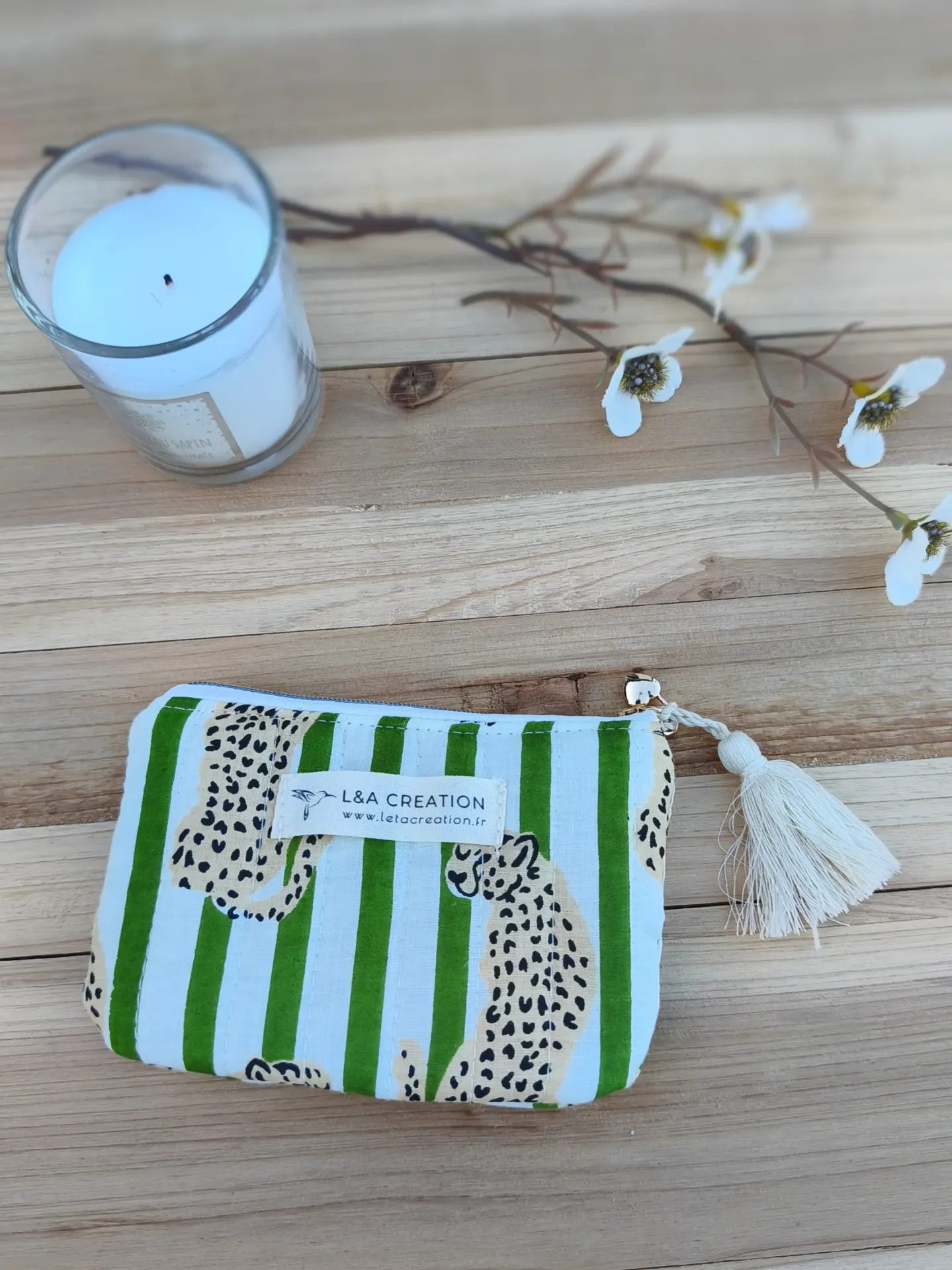 Porte monnaie matelassé - Coton India Hand Block Print - 31 motifs au choix