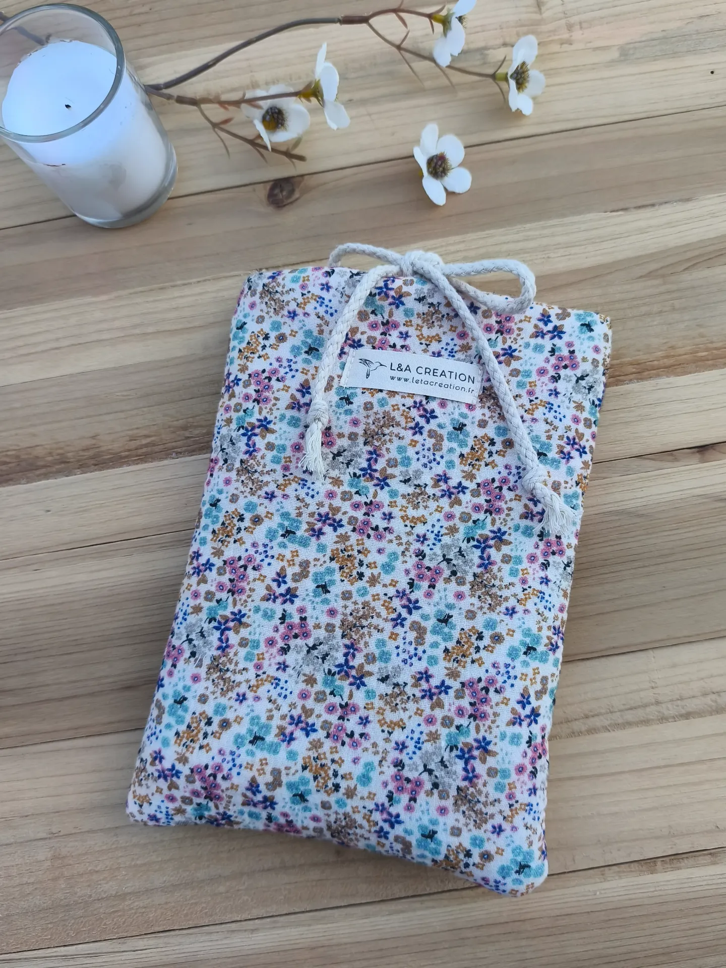 Etui pochette à livre en gaze de coton Bio (Alma)